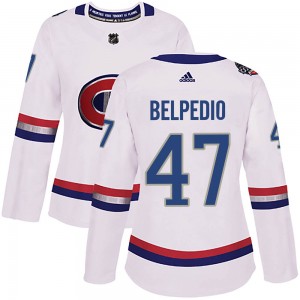 Women's Adidas Montreal Canadiens Louie Belpedio White 2017 100 Classic Jersey - Authentic