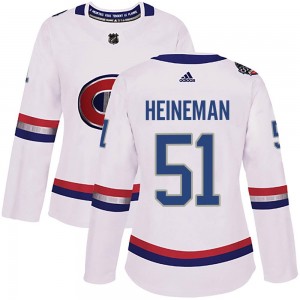 Women's Adidas Montreal Canadiens Emil Heineman White 2017 100 Classic Jersey - Authentic