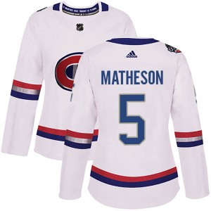 Women's Adidas Montreal Canadiens Mike Matheson White 2017 100 Classic Jersey - Authentic