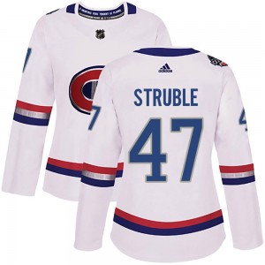Women's Adidas Montreal Canadiens Jayden Struble White 2017 100 Classic Jersey - Authentic