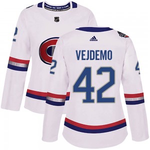 Women's Adidas Montreal Canadiens Lukas Vejdemo White 2017 100 Classic Jersey - Authentic