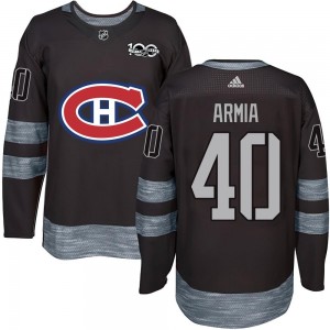 Men's Montreal Canadiens Joel Armia Black 1917-2017 100th Anniversary Jersey - Authentic