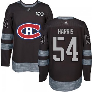 Men's Montreal Canadiens Jordan Harris Black 1917-2017 100th Anniversary Jersey - Authentic