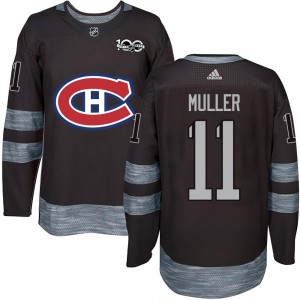 Men's Montreal Canadiens Kirk Muller Black 1917-2017 100th Anniversary Jersey - Authentic
