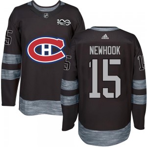 Men's Montreal Canadiens Alex Newhook Black 1917-2017 100th Anniversary Jersey - Authentic