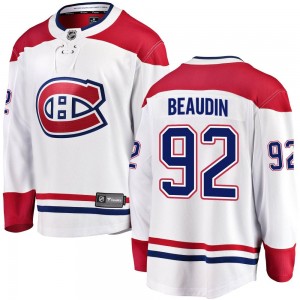 Men's Fanatics Branded Montreal Canadiens Nicolas Beaudin White Away Jersey - Breakaway