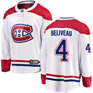 Men's Fanatics Branded Montreal Canadiens Jean Beliveau White Away Jersey - Breakaway