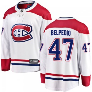 Men's Fanatics Branded Montreal Canadiens Louie Belpedio White Away Jersey - Breakaway