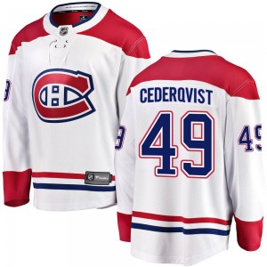 Men's Fanatics Branded Montreal Canadiens Filip Cederqvist White Away Jersey - Breakaway