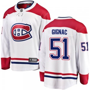 Men's Fanatics Branded Montreal Canadiens Brandon Gignac White Away Jersey - Breakaway