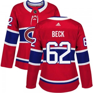 Women's Adidas Montreal Canadiens Owen Beck Red Home Jersey - Authentic