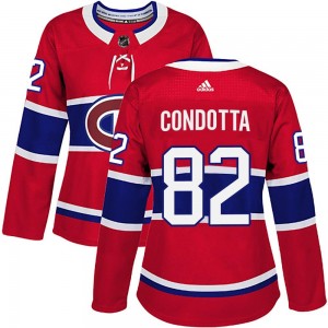 Women's Adidas Montreal Canadiens Lucas Condotta Red Home Jersey - Authentic