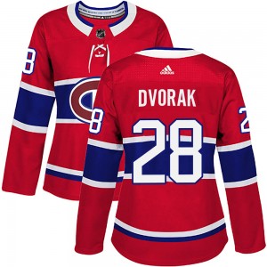 Women's Adidas Montreal Canadiens Christian Dvorak Red Home Jersey - Authentic