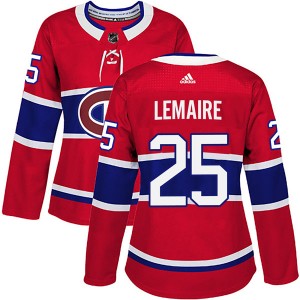 Women's Adidas Montreal Canadiens Jacques Lemaire Red Home Jersey - Authentic