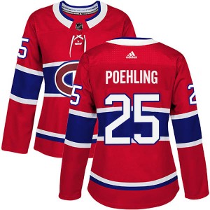 Women's Adidas Montreal Canadiens Ryan Poehling Red Home Jersey - Authentic