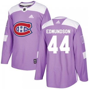 Youth Adidas Montreal Canadiens Joel Edmundson Purple Fights Cancer Practice Jersey - Authentic