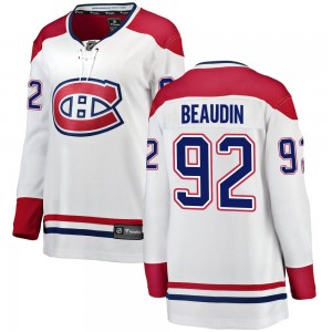 Women's Fanatics Branded Montreal Canadiens Nicolas Beaudin White Away Jersey - Breakaway