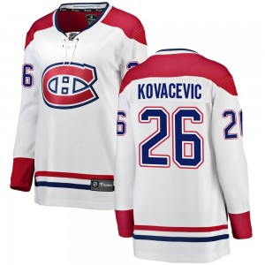 Women's Fanatics Branded Montreal Canadiens Johnathan Kovacevic White Away Jersey - Breakaway