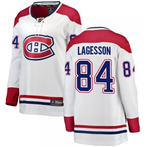 Women's Fanatics Branded Montreal Canadiens William Lagesson White Away Jersey - Breakaway