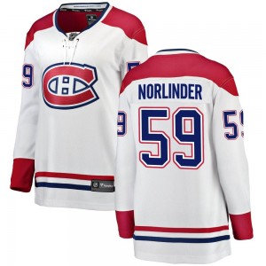Women's Fanatics Branded Montreal Canadiens Mattias Norlinder White Away Jersey - Breakaway