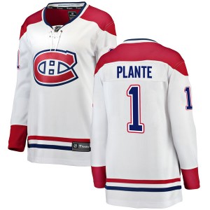 Women's Fanatics Branded Montreal Canadiens Jacques Plante White Away Jersey - Breakaway