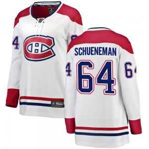 Women's Fanatics Branded Montreal Canadiens Corey Schueneman White Away Jersey - Breakaway