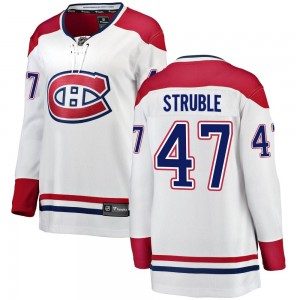 Women's Fanatics Branded Montreal Canadiens Jayden Struble White Away Jersey - Breakaway