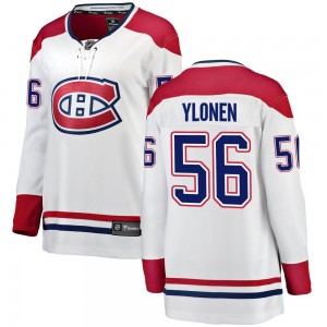Women's Fanatics Branded Montreal Canadiens Jesse Ylonen White Away Jersey - Breakaway