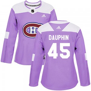 Women's Adidas Montreal Canadiens Laurent Dauphin Purple Fights Cancer Practice Jersey - Authentic
