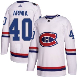 Men's Adidas Montreal Canadiens Joel Armia White 2017 100 Classic Jersey - Authentic
