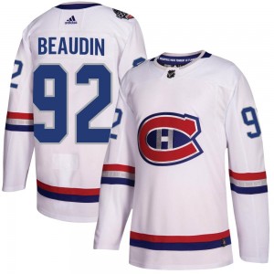 Men's Adidas Montreal Canadiens Nicolas Beaudin White 2017 100 Classic Jersey - Authentic
