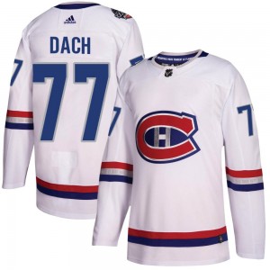 Men's Adidas Montreal Canadiens Kirby Dach White 2017 100 Classic Jersey - Authentic