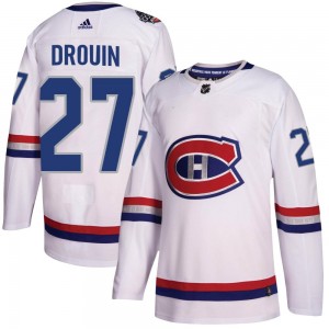 Men's Adidas Montreal Canadiens Jonathan Drouin White 2017 100 Classic Jersey - Authentic