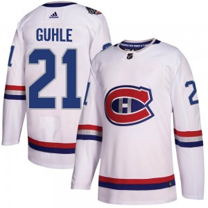 Men's Adidas Montreal Canadiens Kaiden Guhle White 2017 100 Classic Jersey - Authentic