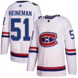 Men's Adidas Montreal Canadiens Emil Heineman White 2017 100 Classic Jersey - Authentic