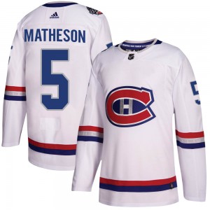 Men's Adidas Montreal Canadiens Mike Matheson White 2017 100 Classic Jersey - Authentic