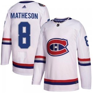 Men's Adidas Montreal Canadiens Mike Matheson White 2017 100 Classic Jersey - Authentic