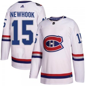 Men's Adidas Montreal Canadiens Alex Newhook White 2017 100 Classic Jersey - Authentic