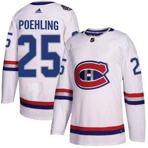 Men's Adidas Montreal Canadiens Ryan Poehling White 2017 100 Classic Jersey - Authentic