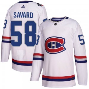 Men's Adidas Montreal Canadiens David Savard White 2017 100 Classic Jersey - Authentic