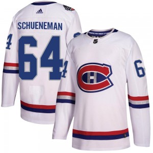 Men's Adidas Montreal Canadiens Corey Schueneman White 2017 100 Classic Jersey - Authentic