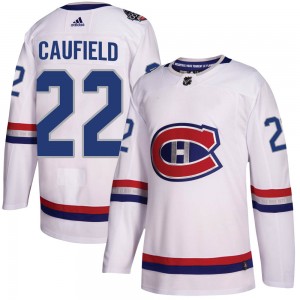 Youth Adidas Montreal Canadiens Cole Caufield White 2017 100 Classic Jersey - Authentic