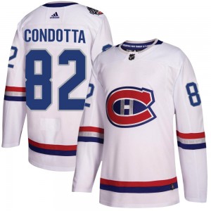 Youth Adidas Montreal Canadiens Lucas Condotta White 2017 100 Classic Jersey - Authentic