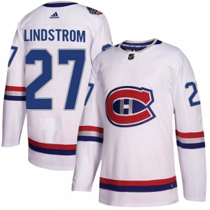 Youth Adidas Montreal Canadiens Gustav Lindstrom White 2017 100 Classic Jersey - Authentic