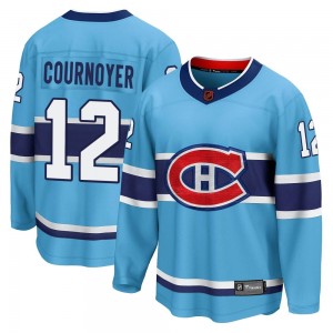Men's Fanatics Branded Montreal Canadiens Yvan Cournoyer Light Blue Special Edition 2.0 Jersey - Breakaway
