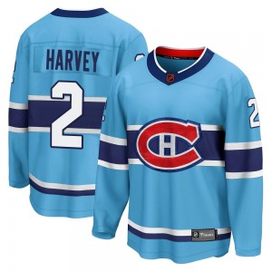 Men's Fanatics Branded Montreal Canadiens Doug Harvey Light Blue Special Edition 2.0 Jersey - Breakaway