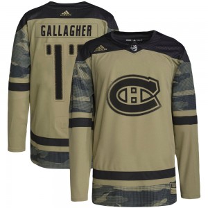 Men's Adidas Montreal Canadiens Brendan Gallagher Camo Military Appreciation Practice Jersey - Authentic