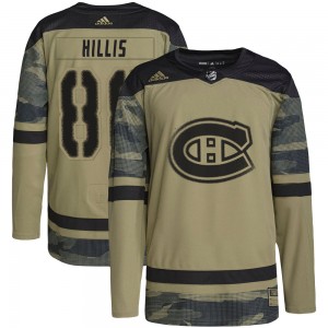 Men's Adidas Montreal Canadiens Cameron Hillis Camo Military Appreciation Practice Jersey - Authentic
