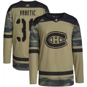 Men's Adidas Montreal Canadiens Joseph Vrbetic Camo Military Appreciation Practice Jersey - Authentic