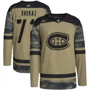 Men's Adidas Montreal Canadiens Arber Xhekaj Camo Military Appreciation Practice Jersey - Authentic